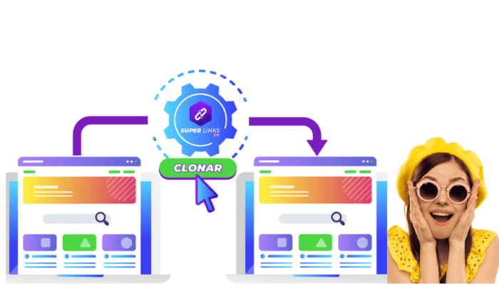 plugin super links, clonar páginas